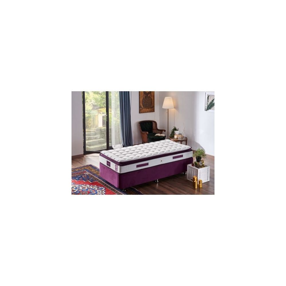 Niron Purple 90x200 Tek Kisilik Pedli Yatak Full Ortopedik Yayli Fiyatlari