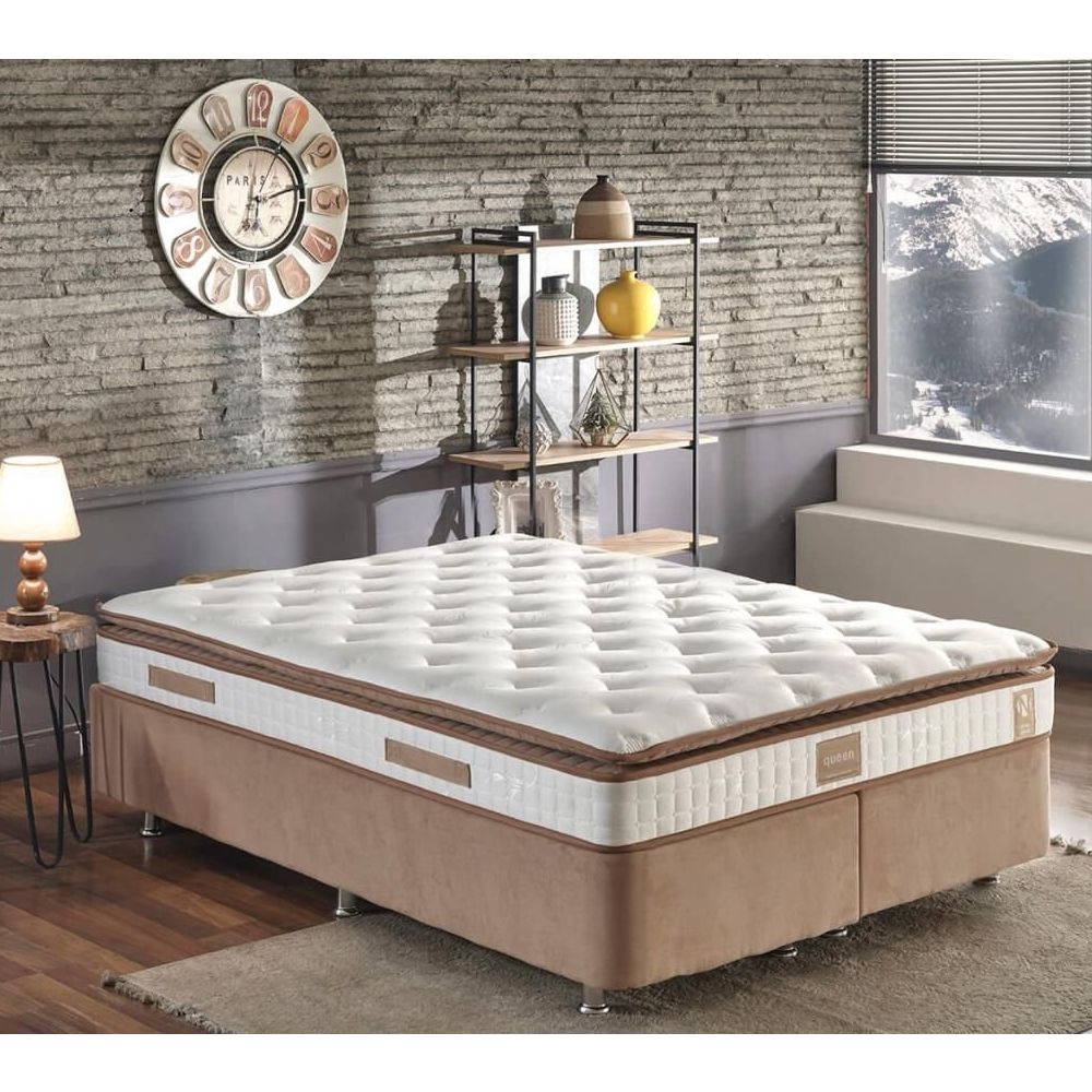 niron queen pedli luks tam ergonomik orta sert 160x200 cm yatak fiyatlari