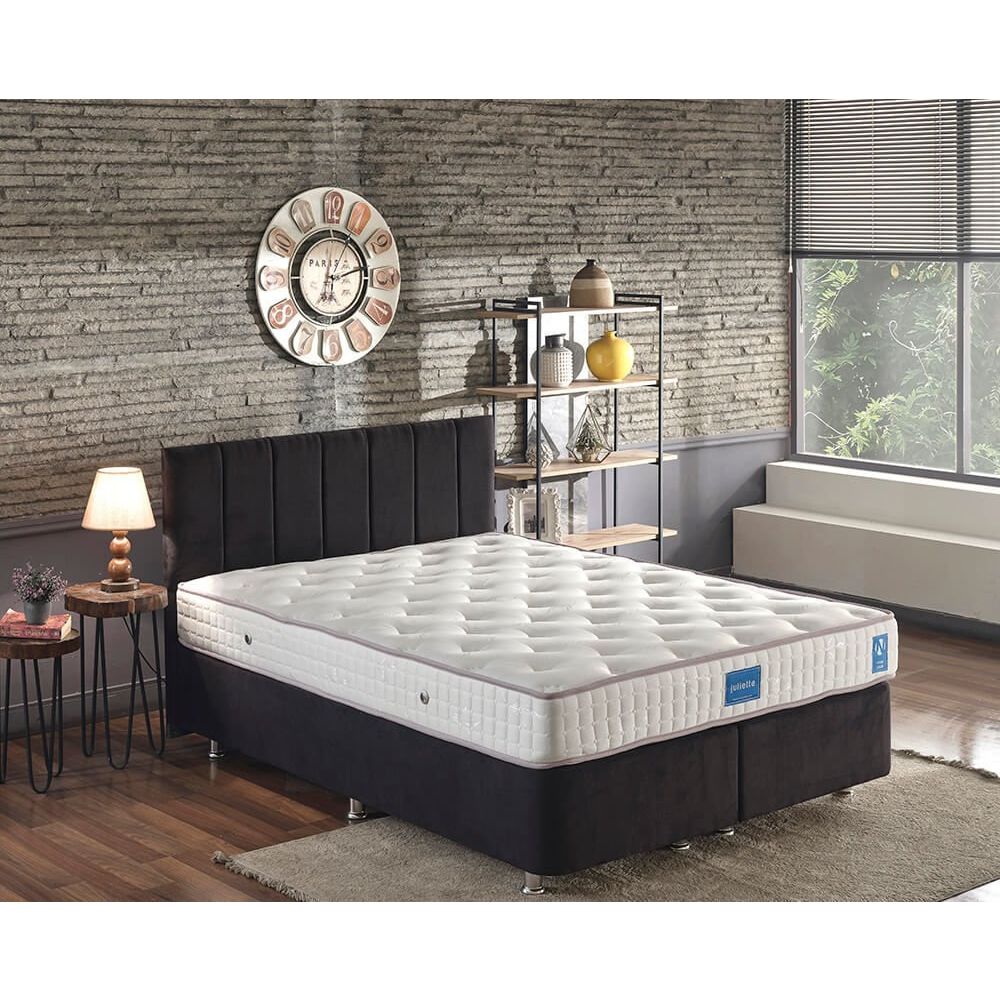 Niron Juliette 140x190 Cm Cift Kisilik Luks Siyah Kumas Baza Baslik Ve Yatak Takimi Fiyatlari
