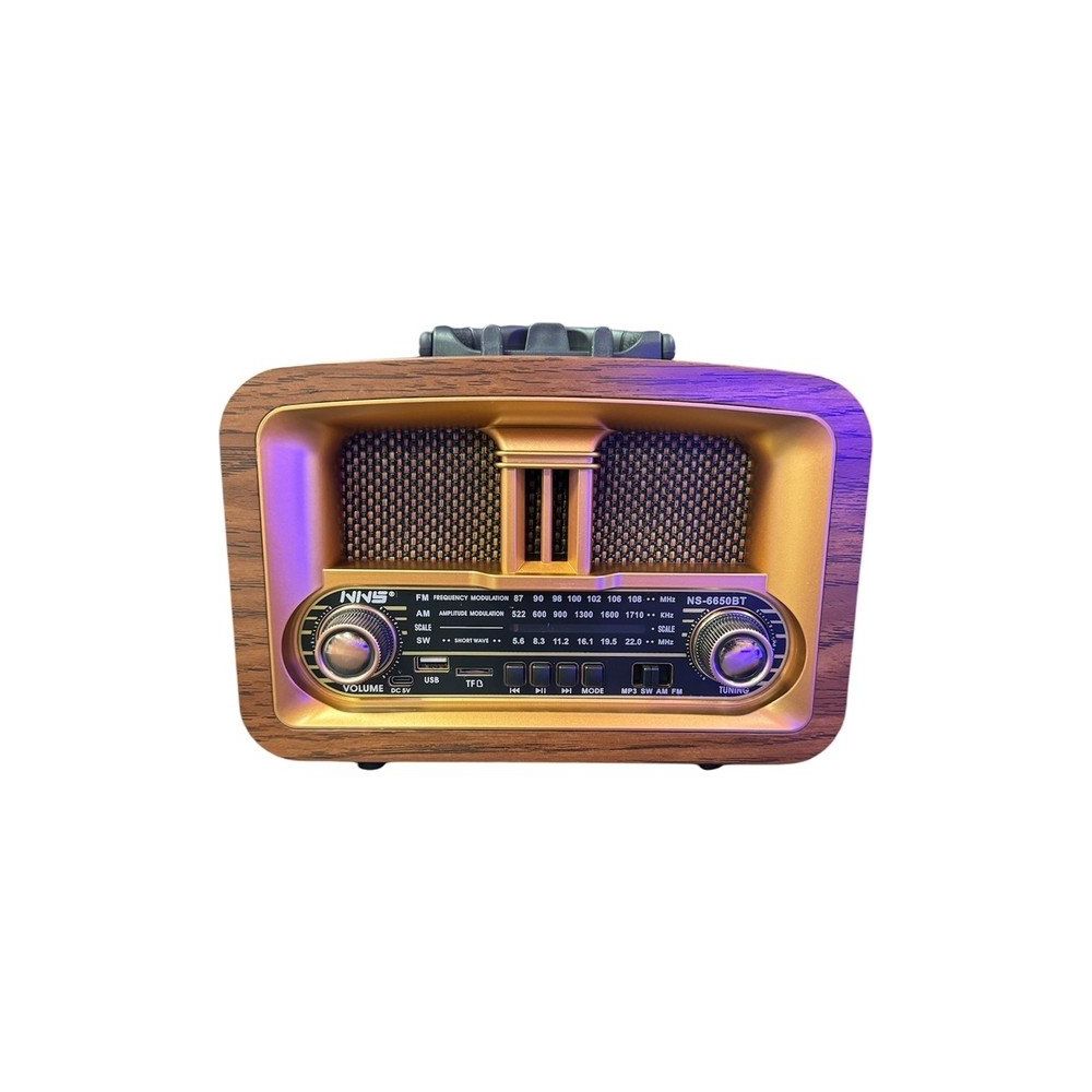 NNS NS-6650 Retro Taşınabilir Bluetooth Hoparlör