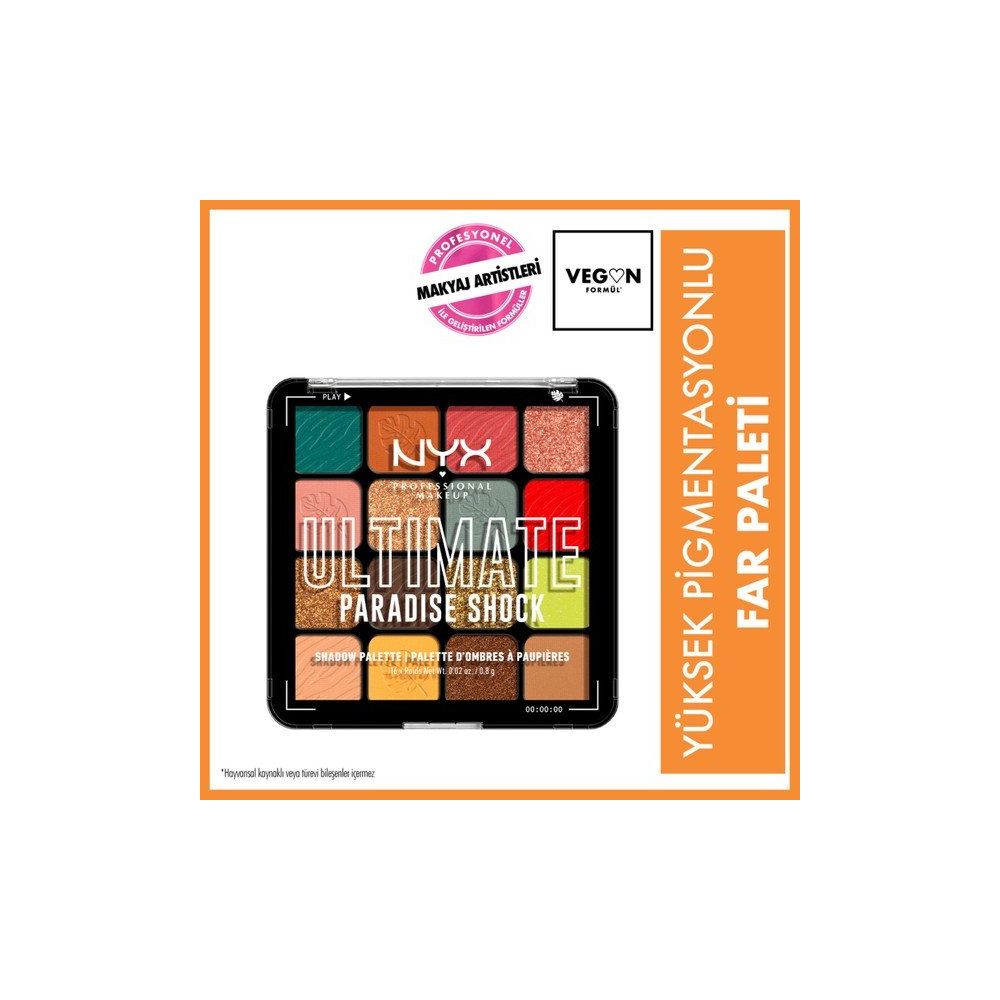 Nyx Professional Makeup Ultimate Shadow Palette Paradise Shock Göz