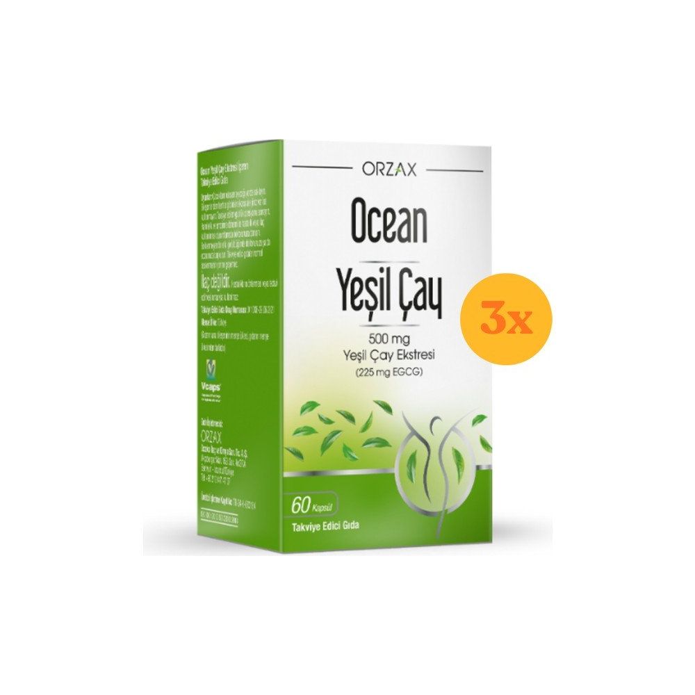 Ocean Yeşil Çay Ekstresi 500 mg 3x60 Kapsül Fiyatları | Cimri