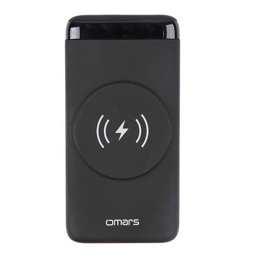 Omars Siyah 20W 10000 mAh Led Göstergeli USB Type-C ve Magsafe Uyumlu Kablosuz Şarj Powerbank