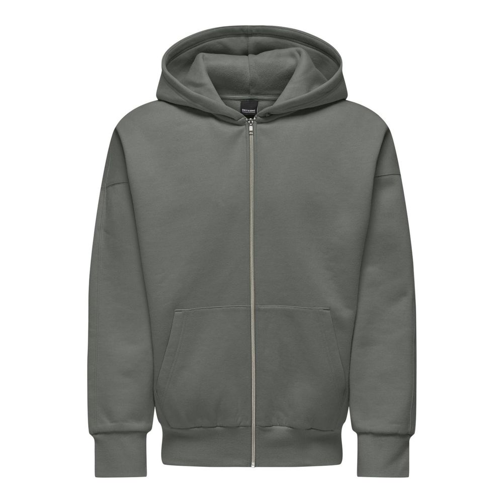Only & Sons Onsdan Life Rlx Heavy Zip Hoodie Noos Castor Gray