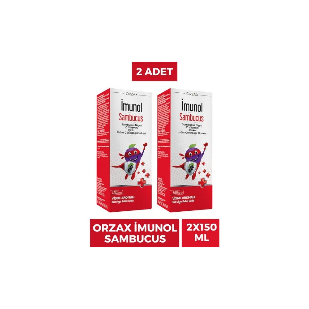 Orzax İmunol Sambucus 2x150 ml Sıvı Fiyatları