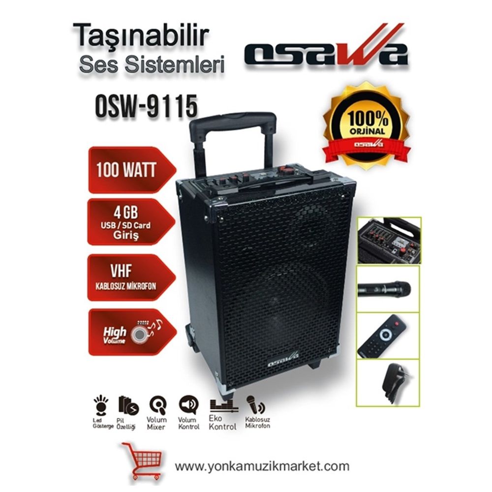 Osawa OSW-9115 Seyyar Ses Sistemi Fiyatları