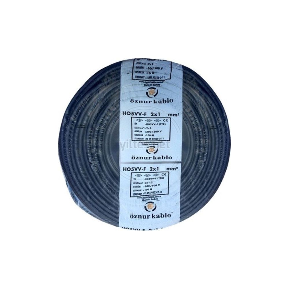 Öznur 2 x 1 mm 7 mt Siyah Tam Bakır Ttr Kablo Fiyatları