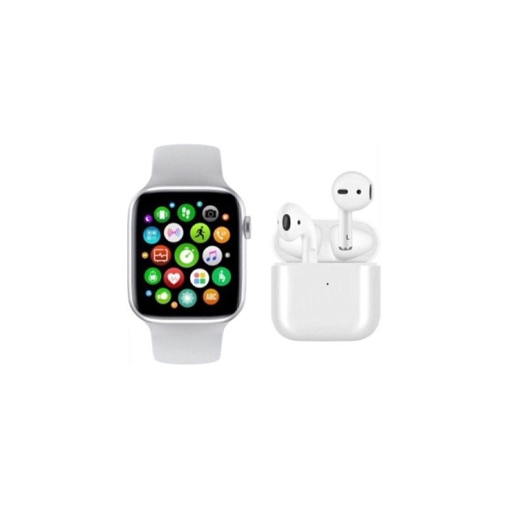 Pazarız T500 Beyaz Akıllı Saat ve Airpods Pro 4 Beyaz Mini Kablosuz Kulaklık