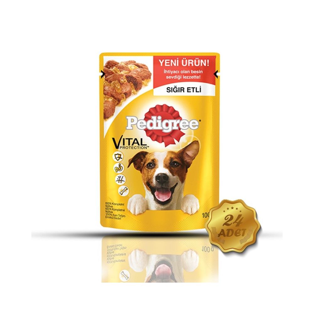 Pedigree 5900951217265 24 Adult Pouch Sigir Etli Yetiskin 100 G 24 Adet Kopek Mamasi Fiyatlari