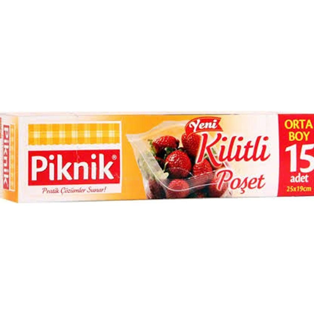 Piknik Gida Ambalaj Kilitli Poset Orta 15 Li 2 Li Trendyol