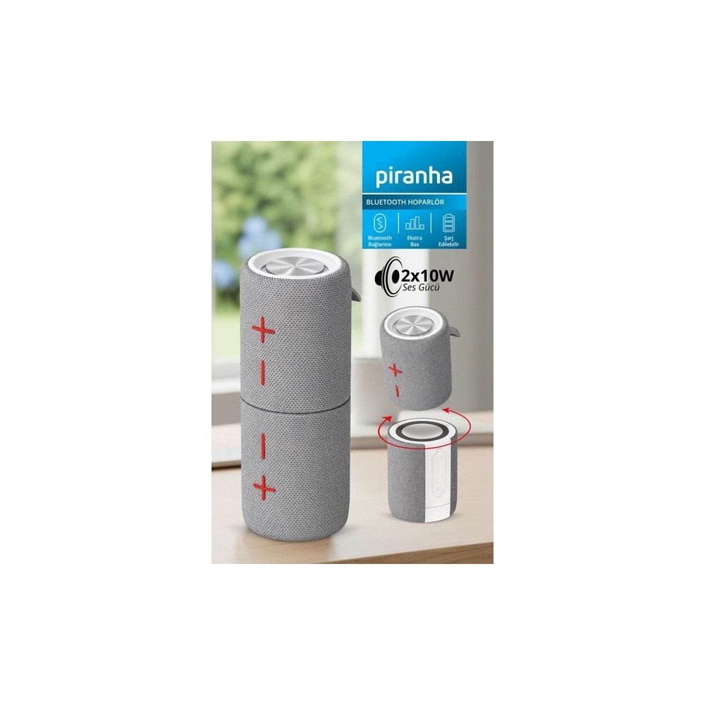 Piranha 7852-G Taşınabilir Bluetooth Hoparlör