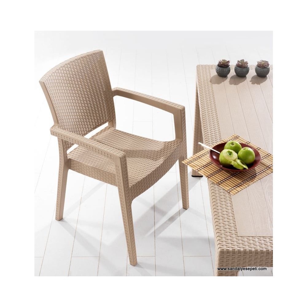 Plastik F002 Rattan Beyaz Sandalye Fiyatlari