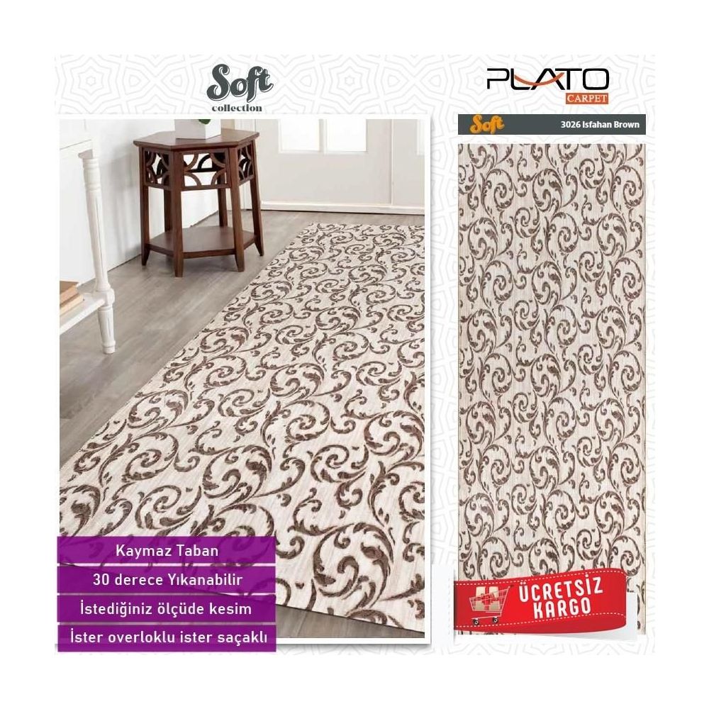 plato hali 3026 soft kesme yumusak 120x220 cm yolluk fiyatlari