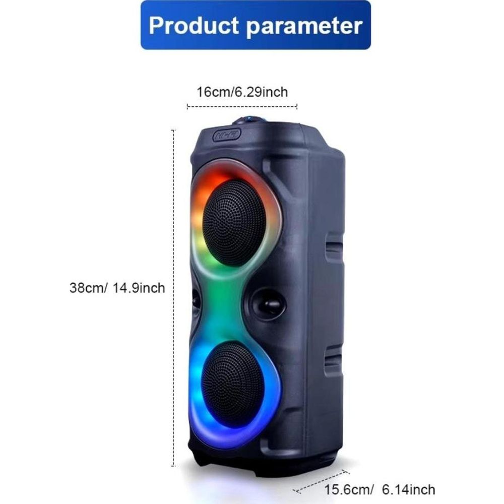 Platoon PL-4625 SD USB Bağlantılı RGB Işıklı Bluetooth Speaker