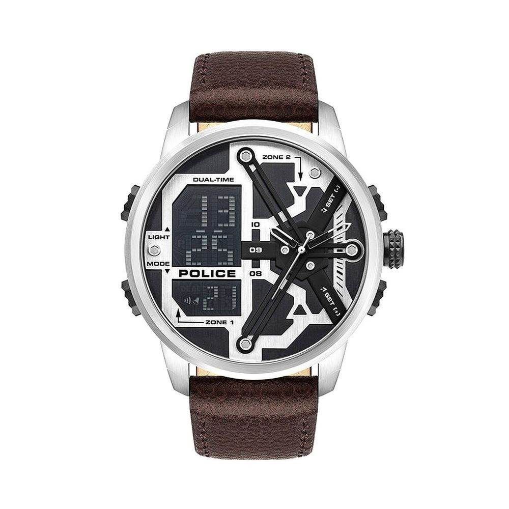 police dual time watch