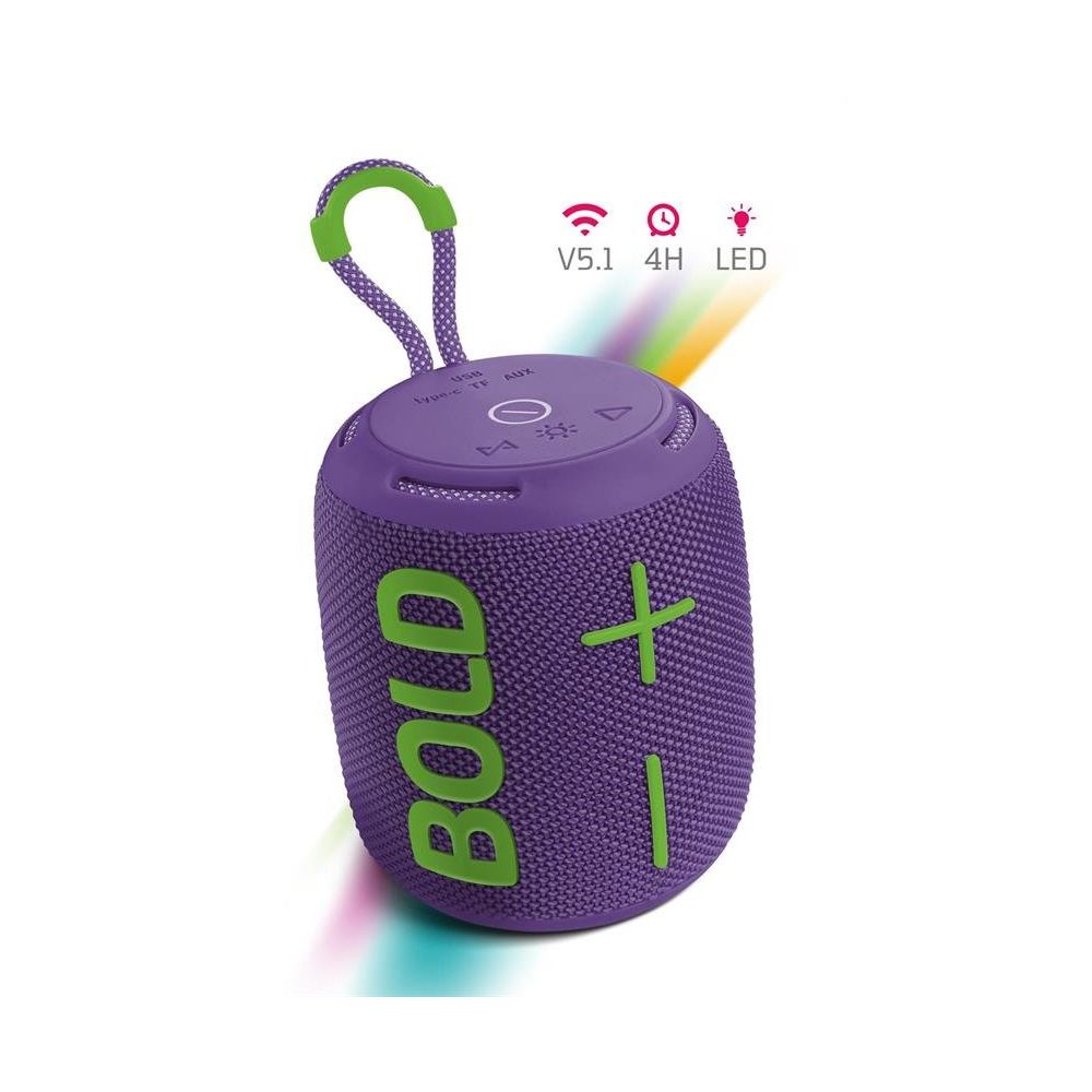 Powerway Bold TWS Mor Ses Bombası Kablosuz Taşınabilir Bluetooth Hoparlör