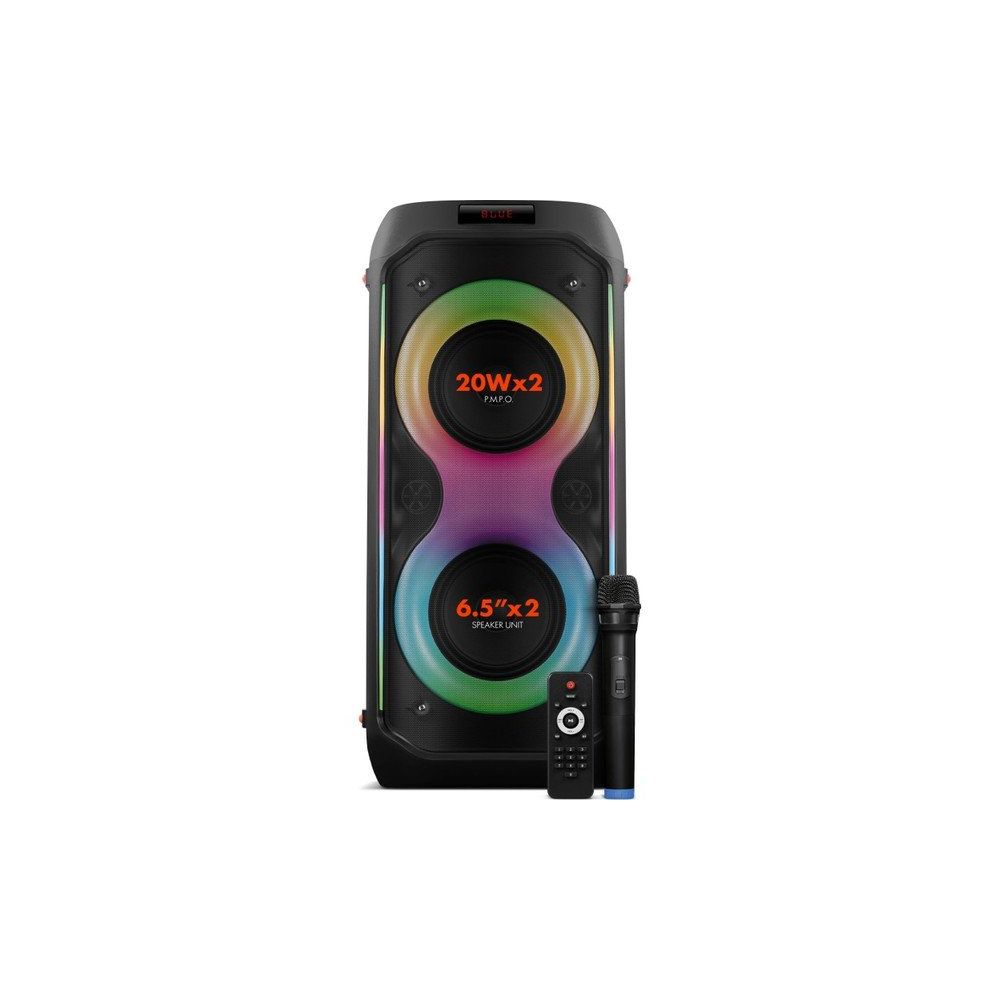Powerway Duo XL 20x2 W Taşınabilir Mikrofonlu Karaoke Ses Kayıt Led Işıklı Bluetooth Hoparlör