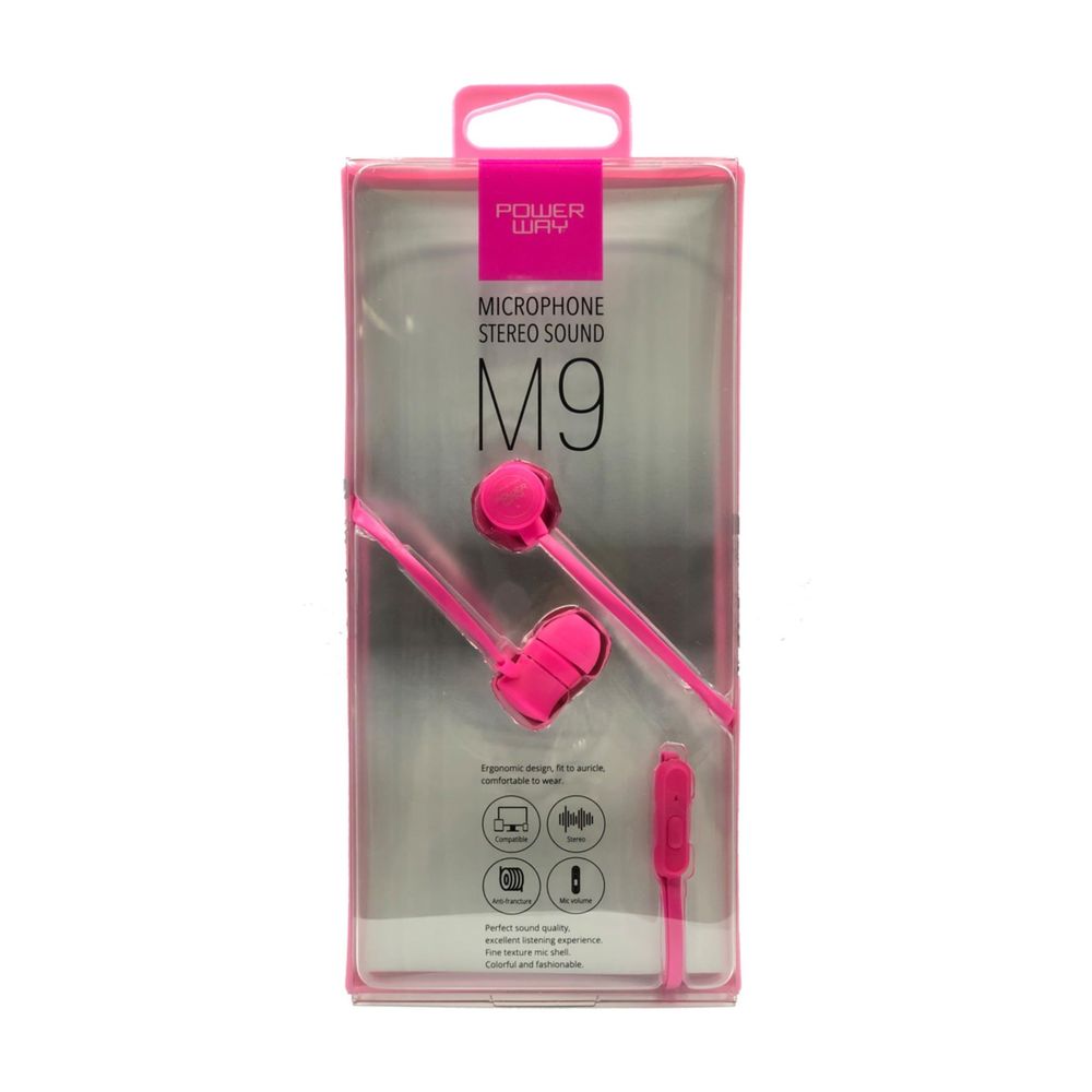 Powerway M9 Pembe Mikrofonlu Kulaklık