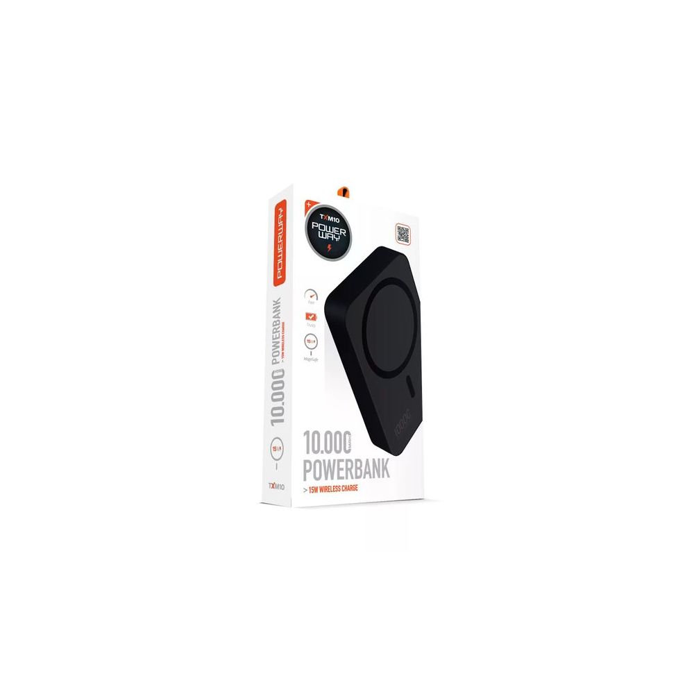Powerway TXM10 10.000 Mah PD 15 W Magsafe Siyah Powerbank
