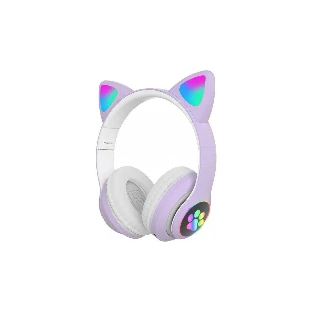 Poyraz Global Pro Mor - Mavi Kedi Kulak 5.0 Wireless Kablosuz Kulak Üstü Kulaklık