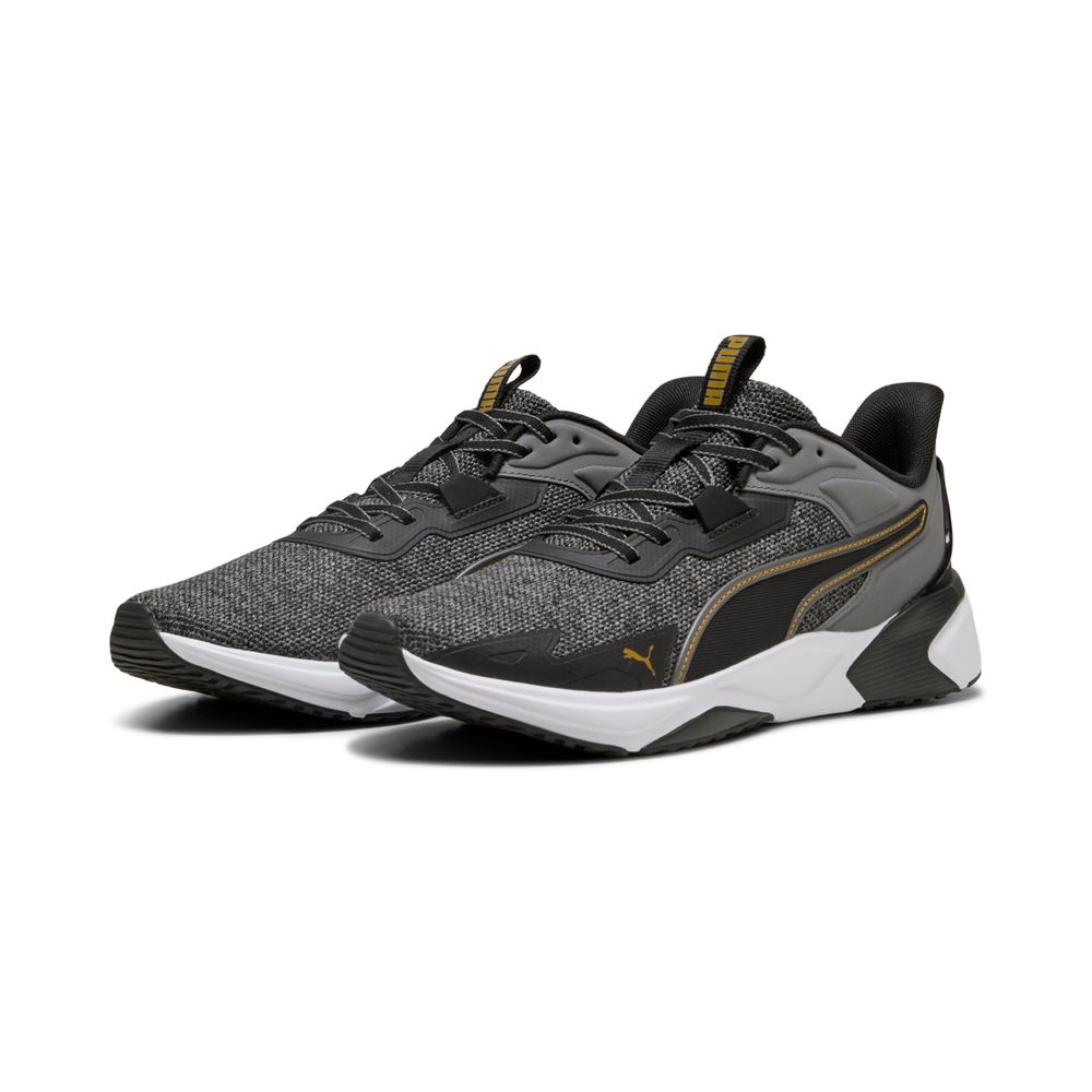 Puma Disperse XT 4 Knit Black-Cool Dark Gray-Matte Gold Erkek Spor