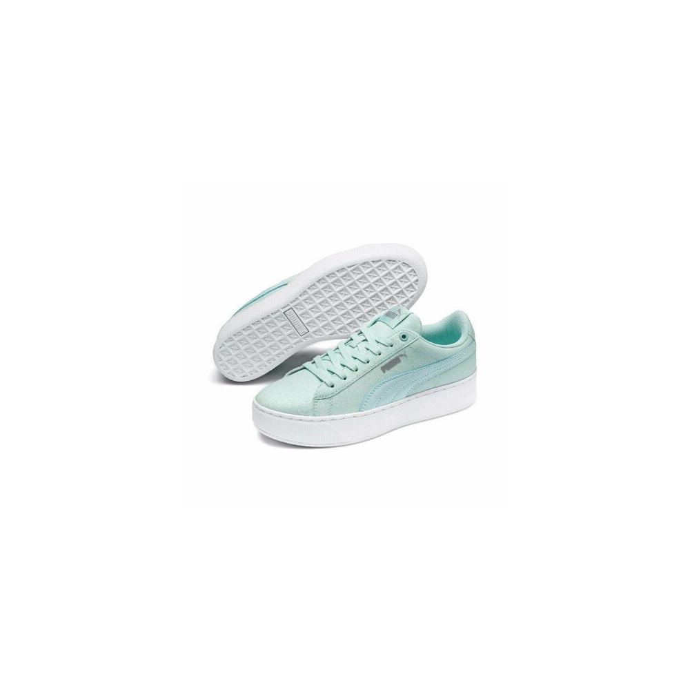 puma vikky platform glitz argento