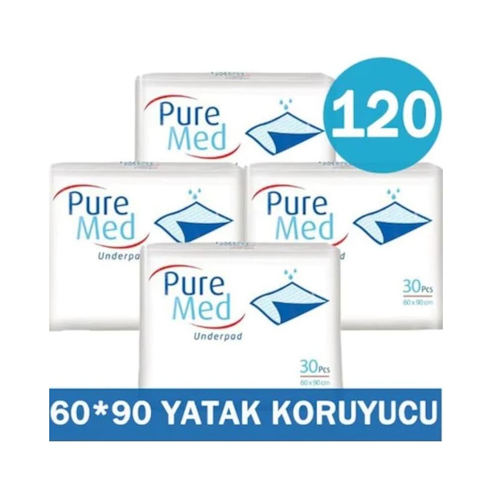 Puremed 60x90cm 120 Adet Tekstil Yuzeyli Hasta Alti Bezi Serme Yatak Koruyucu Fiyatlari