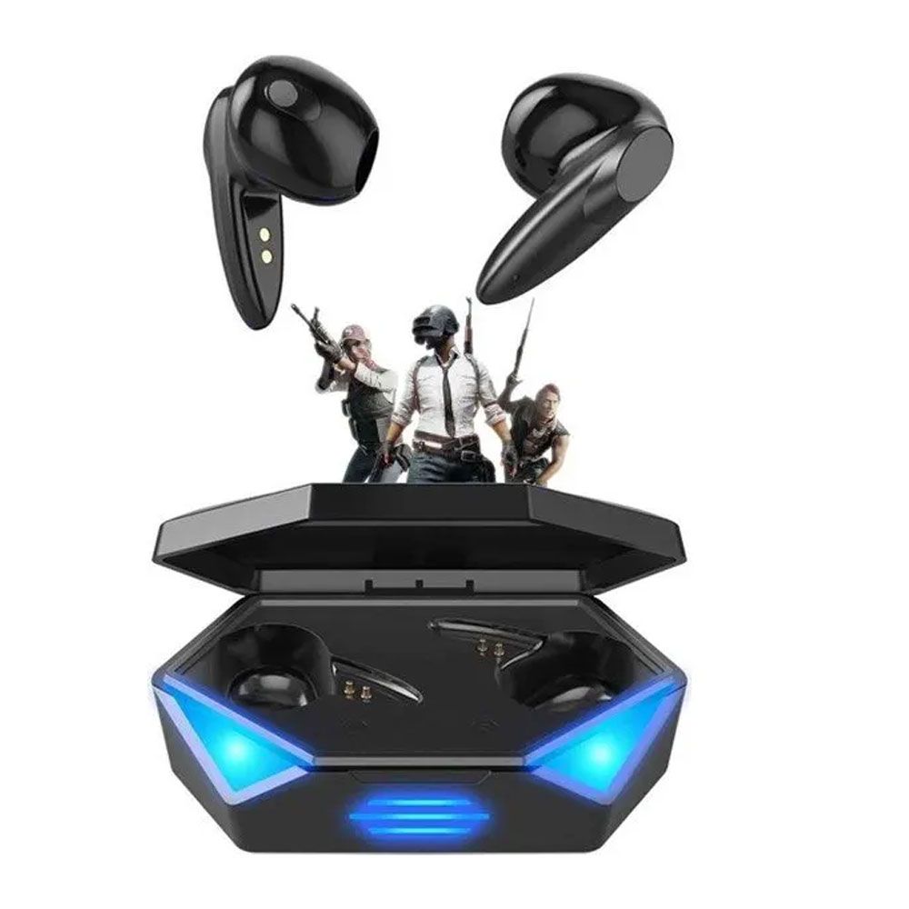 Qasul TG-G20 Siyah Kablosuz Bluetooth 5.2 Kulak İçi RGB Işıklı Çift Mikrofonlu 3 Modlu Oyuncu Kulaklığı