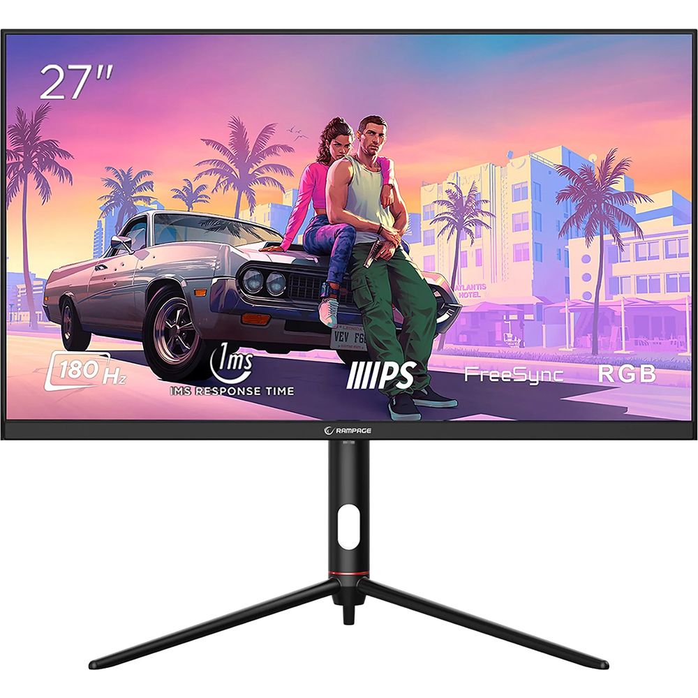 Rampage Glacier GL27R180Q Siyah 27 inç 180Hz 1ms Pivot Oyuncu Monitörü