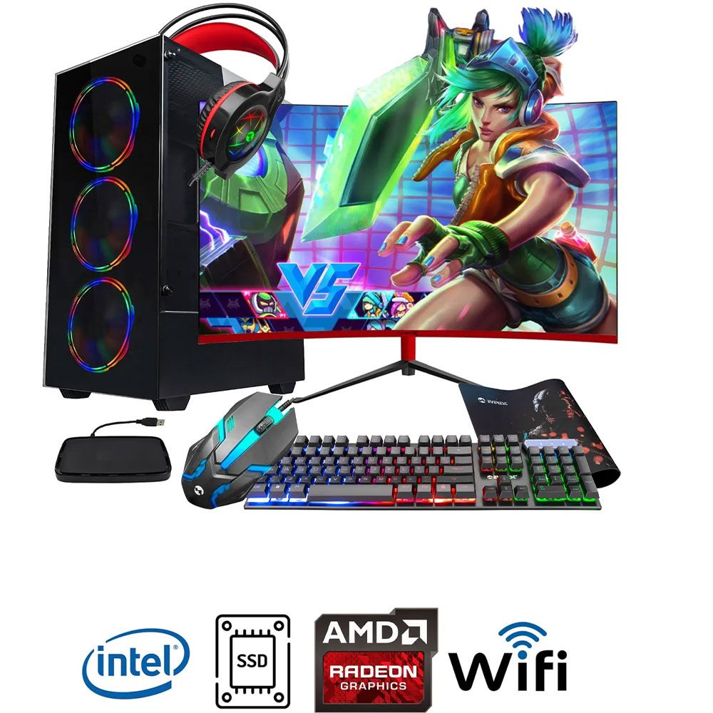 Ramtech Full Force FF42 i5-4570 16GB RAM 240GB SSD RX 550 23.6 inç Monitör Oyun Bilgisayarı