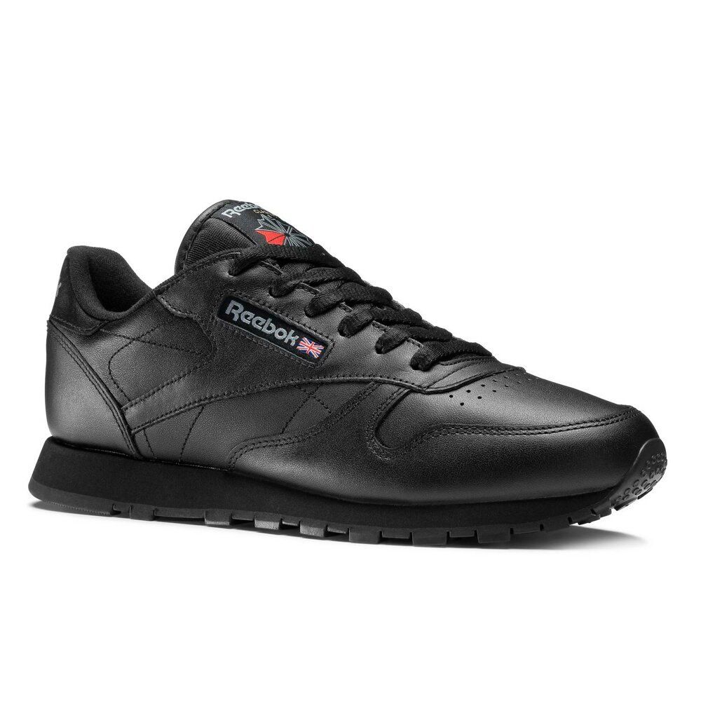 reebok classic leather shoes black