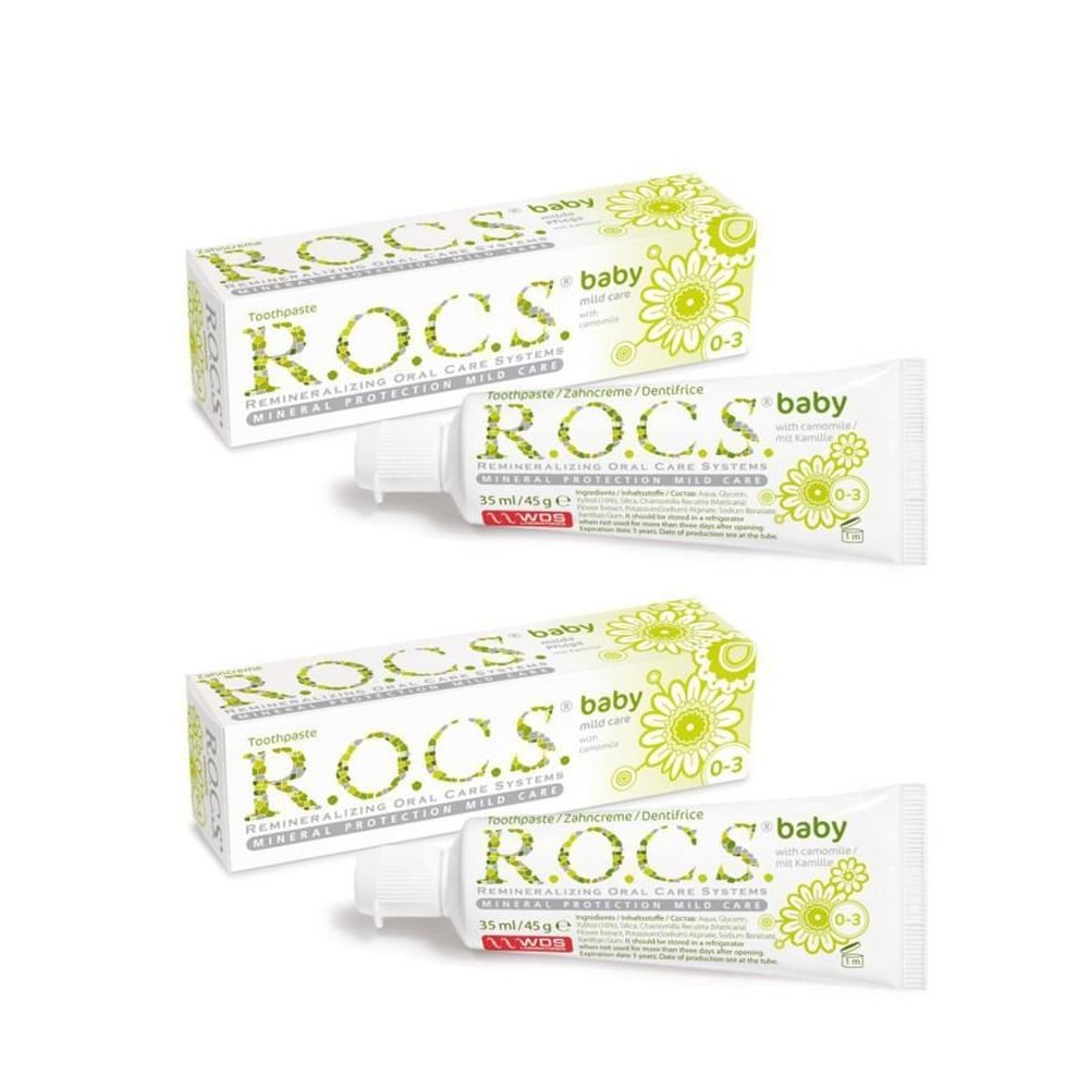 Rocs Baby 0 3 Yas Yutulabilir Papatyali 2x35 Ml Dis Macunu Fiyatlari