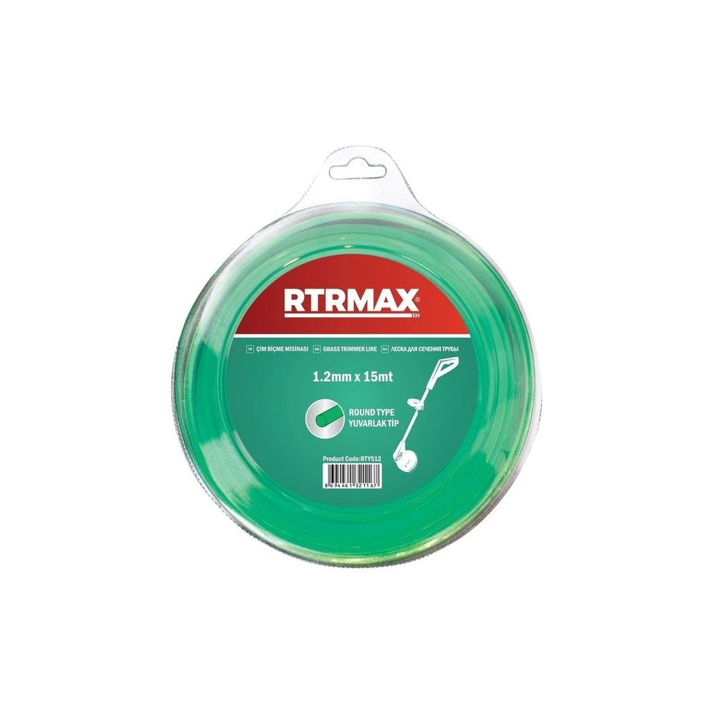 RTRMAX RTY516 1.6 mm x15 mt Tırpan Misinası Yeşil Yuvarlak