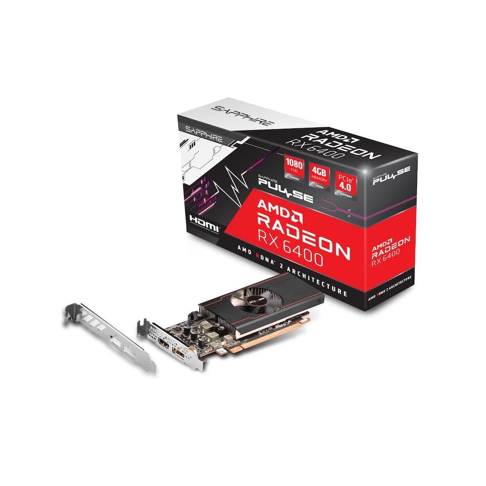 Sapphire AMD Radeon RX 6400 Pulse 11315-01-20G 4 GB GDDR6 64 Bit
