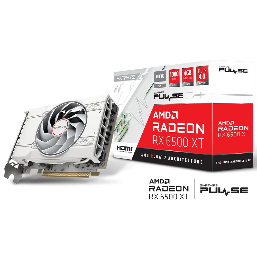 Sapphire Pulse Radeon RX 6500 XT ITX Pure Gaming OC 4GB GDDR6