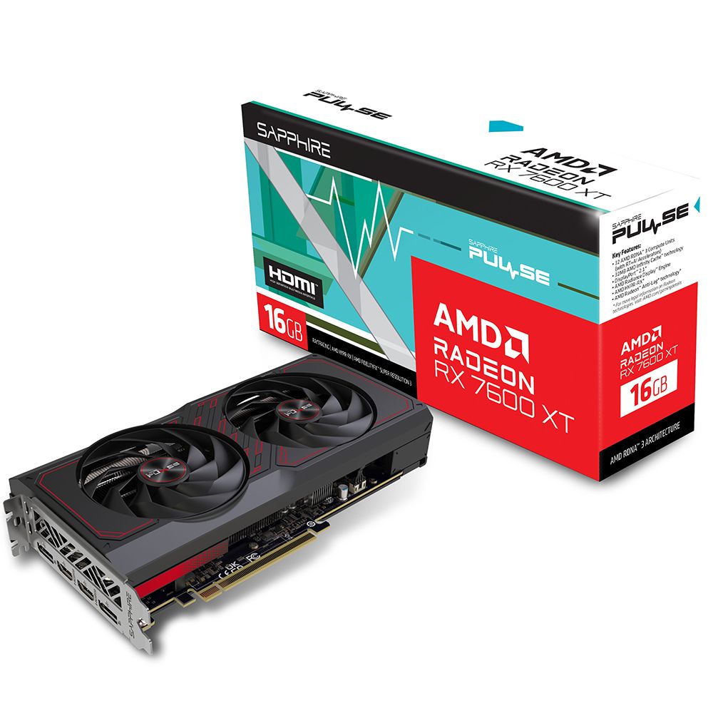 Sapphire Pulse Radeon RX 7600 XT 11339-04-20G 16GB GDDR6 Ekran