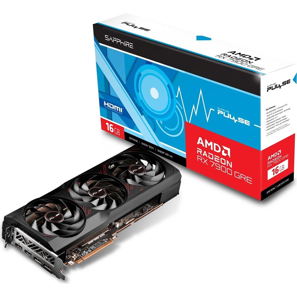 Sapphire Radeon RX 7900 GRE Pulse OC 11325-04-20G 16GB GDDR6 Ekran