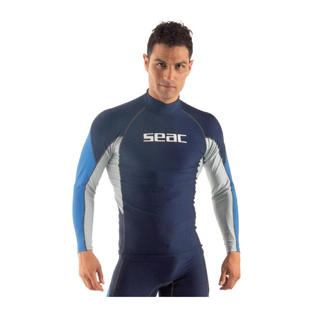 T-shirt Anti-UV Seac RAA Long Evo Homme - Protection Solaire UPF40+ - Pour Snorkeling Et Sports Nautiques