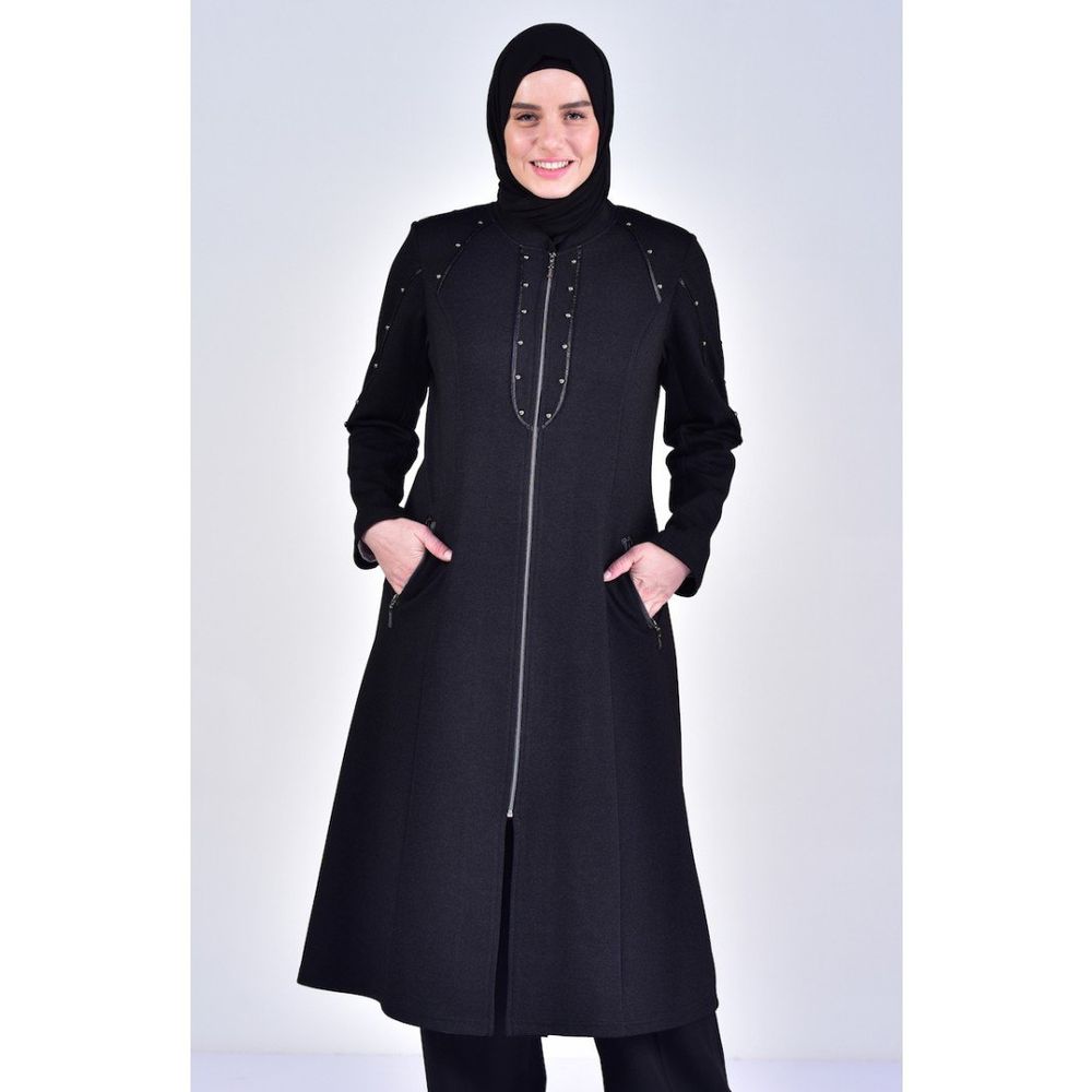 sefamerve 1090 02 buyuk beden deri detayli siyah kadin kap fiyatlari