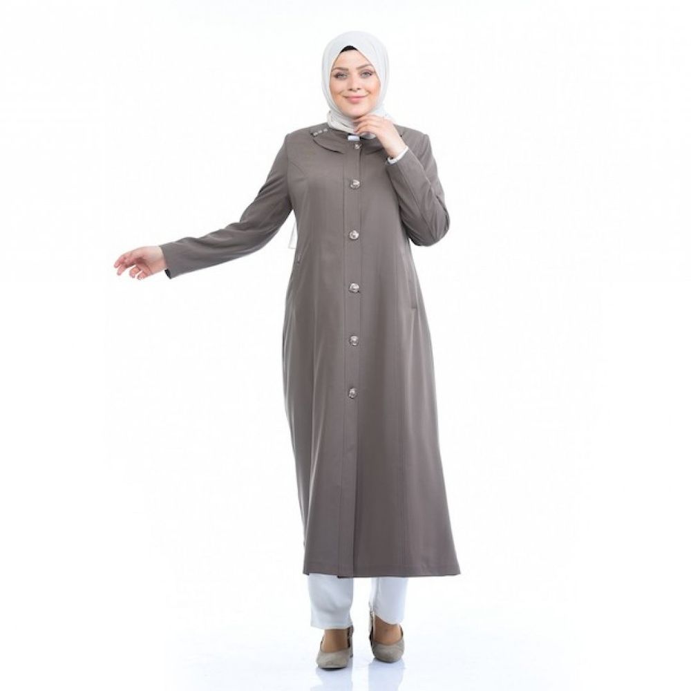 sefamerve 1540 03 buyuk beden yaka detayli ara boy vizon kadin kap fiyatlari