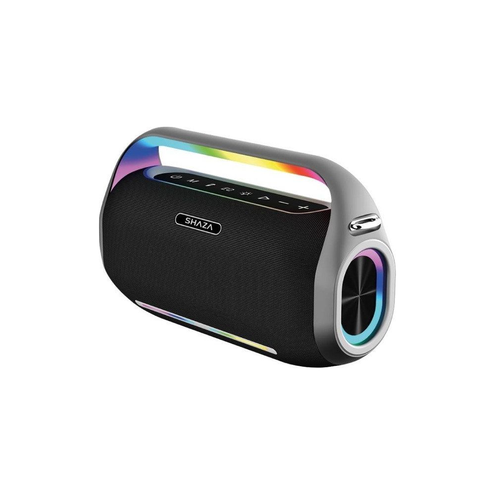 Shaza 250W Siyah Ses Çıkışı Mikrofonlu Taşınabilir Bluetooth Hoparlör