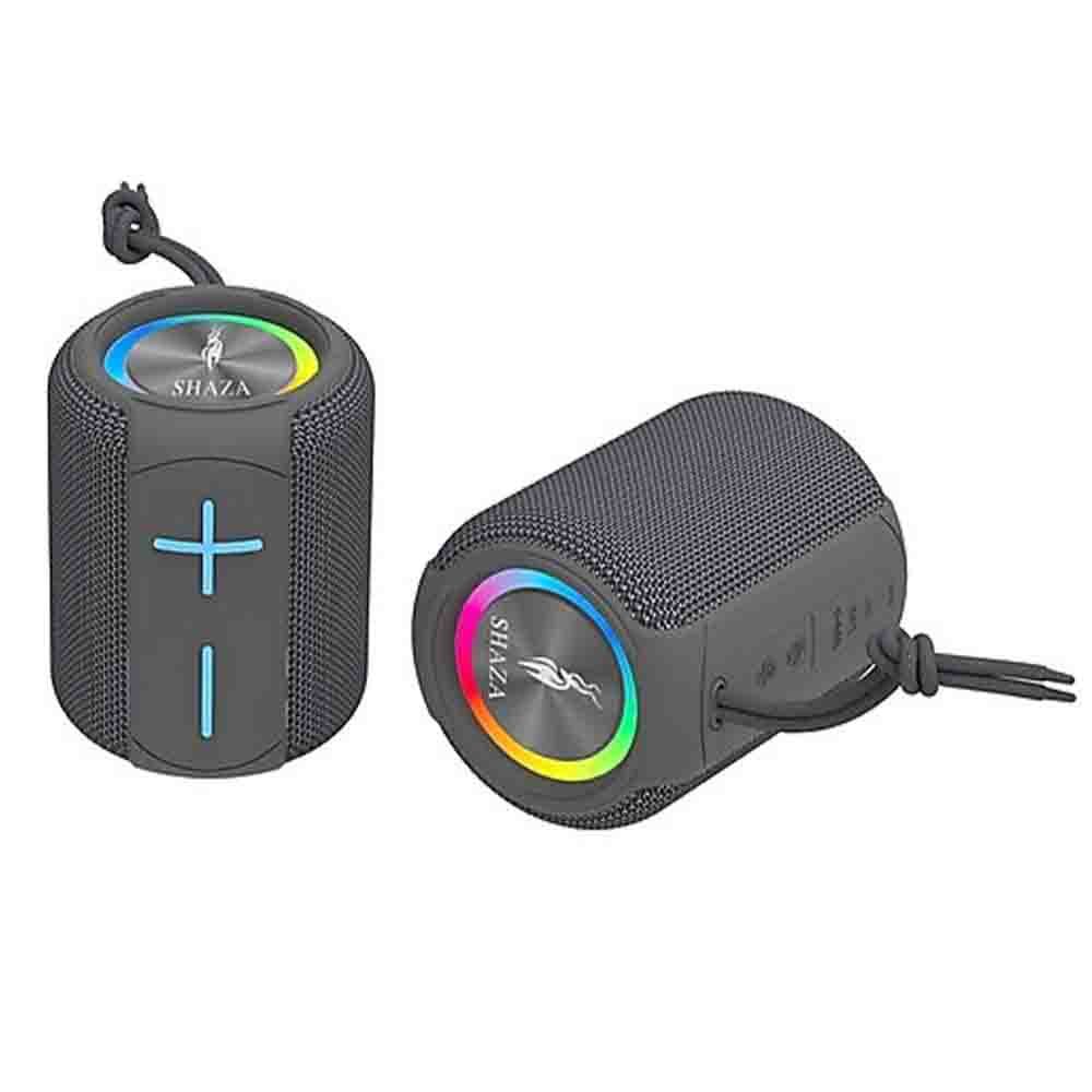 Shaza Suya Dayanıklı Taşınabilir Gri Bluetooth Hoparlör