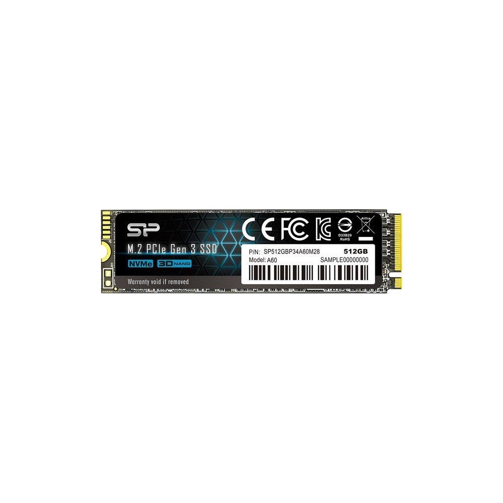 Silicon Power A60 SP512GBP34A60M28 512GB 1600-2200MB/s M.2 SSD