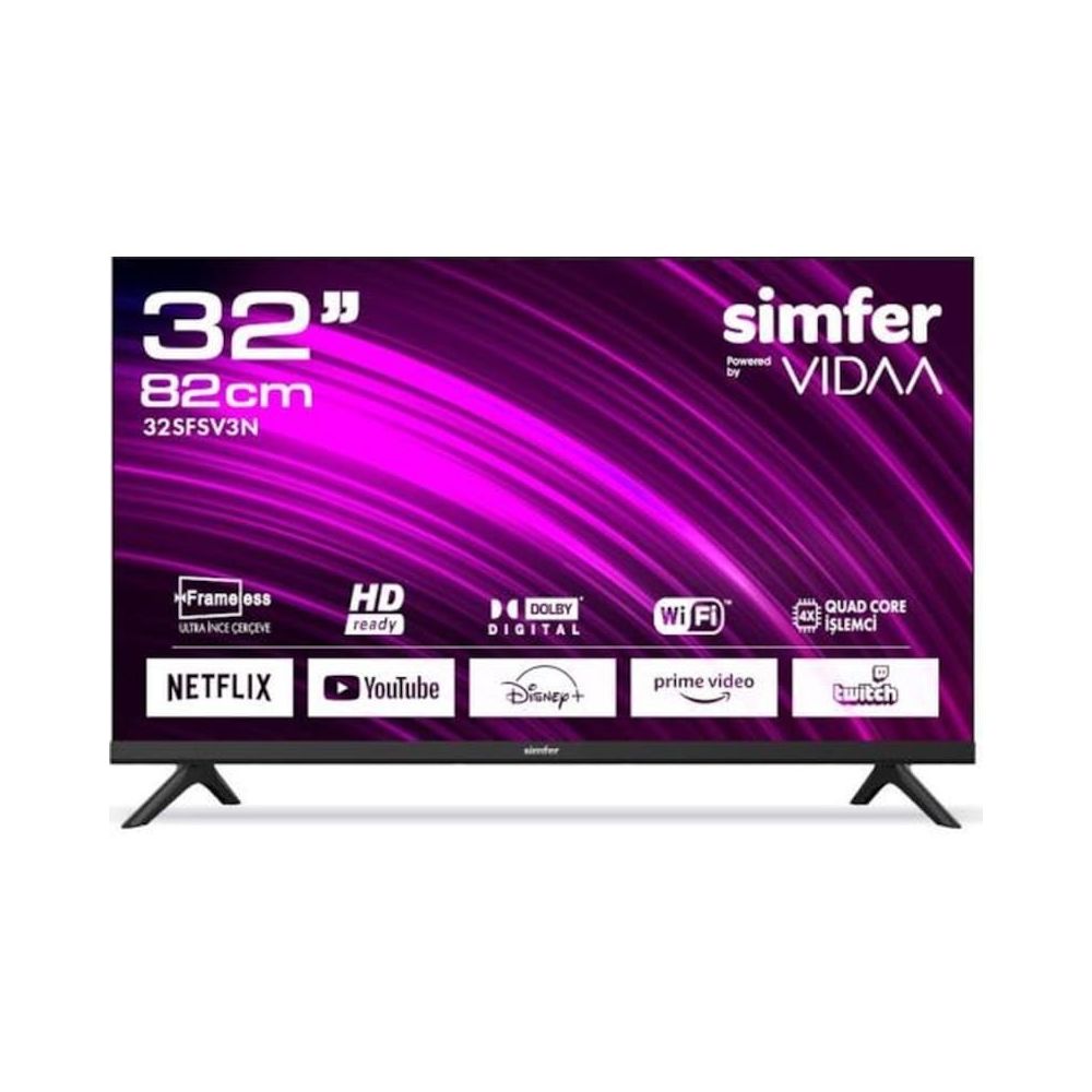 Simfer 32SFSV3N 32 inç 82 Ekran HD Ready Vidaa LED TV