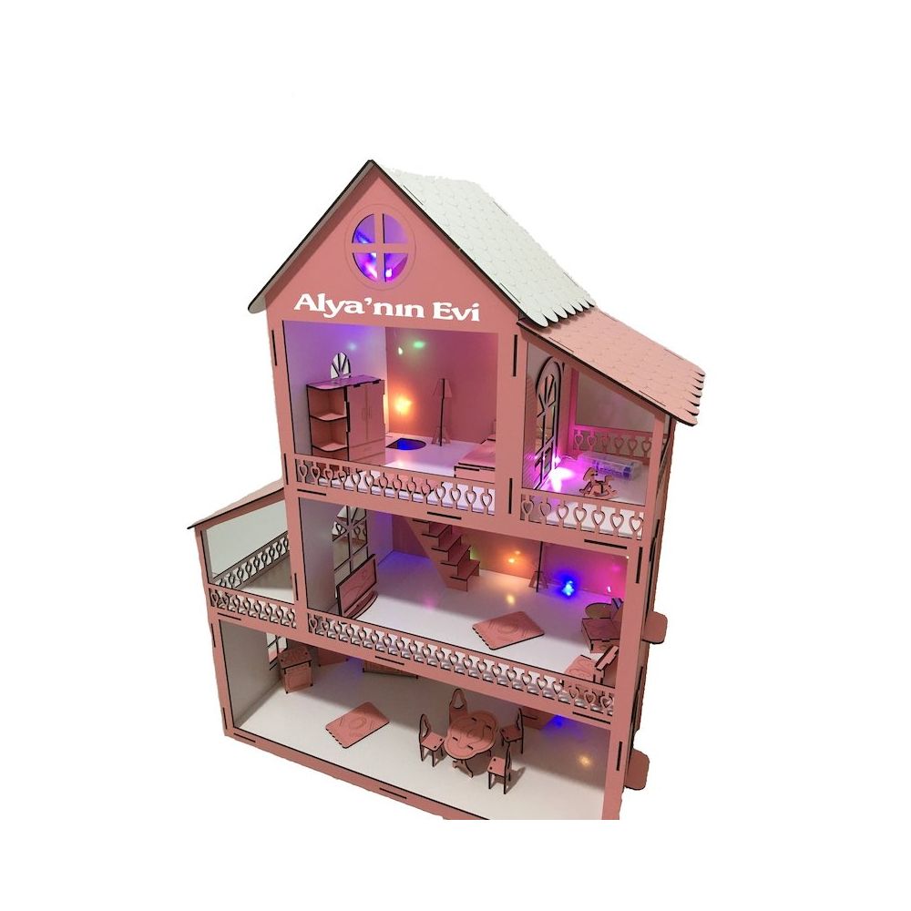 isimli isikli buyuk boy ahsap 80 cm 20 mobilya barbie oyun evi fiyatlari