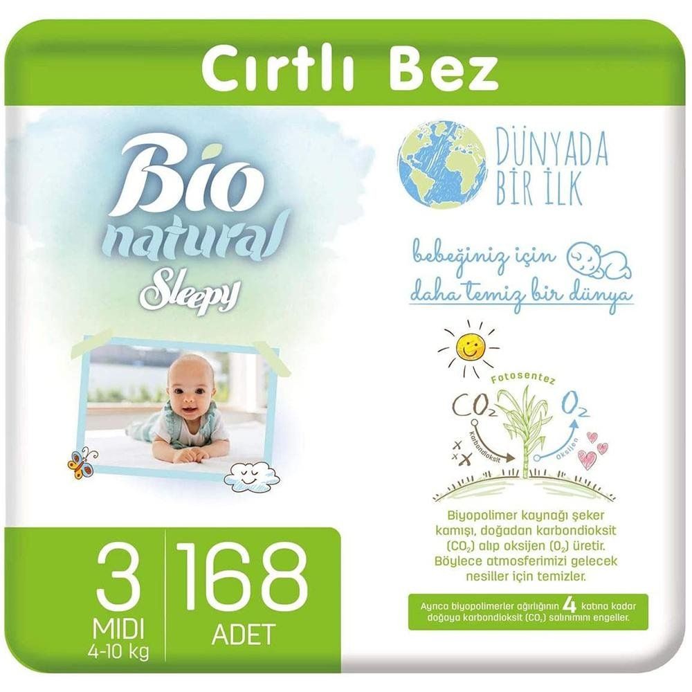 sleepy bio natural no 3 midi 168 adet bebek bezi fiyatlari