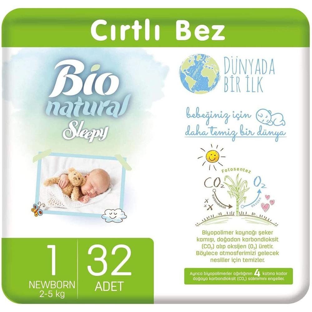 sleepy bio natural no 1 yenidogan 32 adet bebek bezi fiyatlari