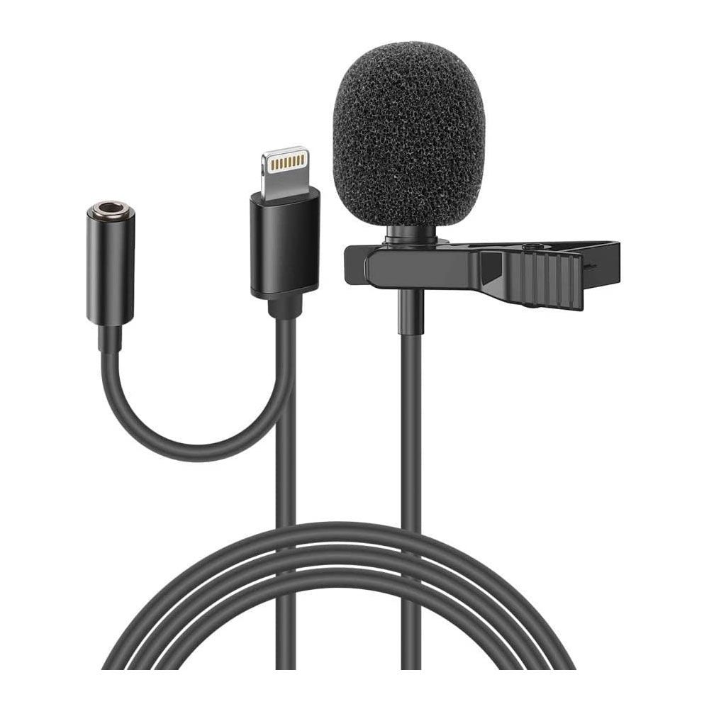 Snopy SN-MTK35 Siyah Lightning Tik-tok Akıllı Telefon Kulaklık Çıkışlı Yaka Mikrofonu