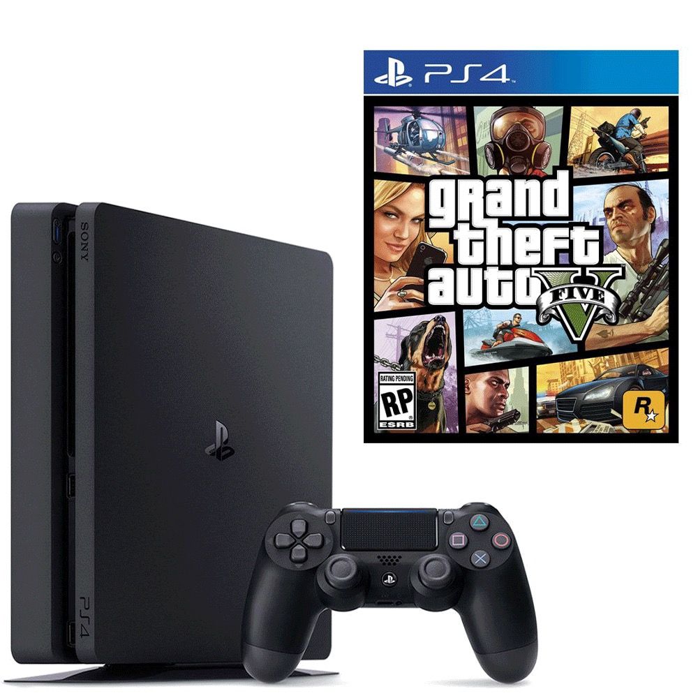 ソフト5本付 PS4 CUH-2200AB01 ジェット・ブラック 500GB PS4