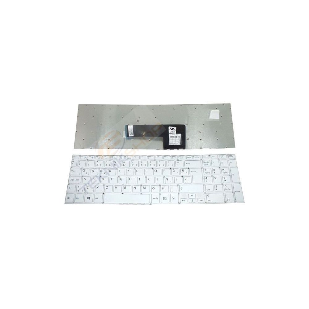 Sony Vaio SVF153A1YW SVF15A1M2ES Notebook TR Beyaz Uyumlu Klavye